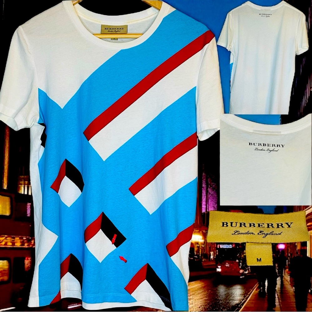 BURBERRY WILMORE GEOMETRIC PRINT
MEDIUM UNISEX PIT 20 L 26 NO SIGNS OF WEAR NICE - Picture 7 of 16